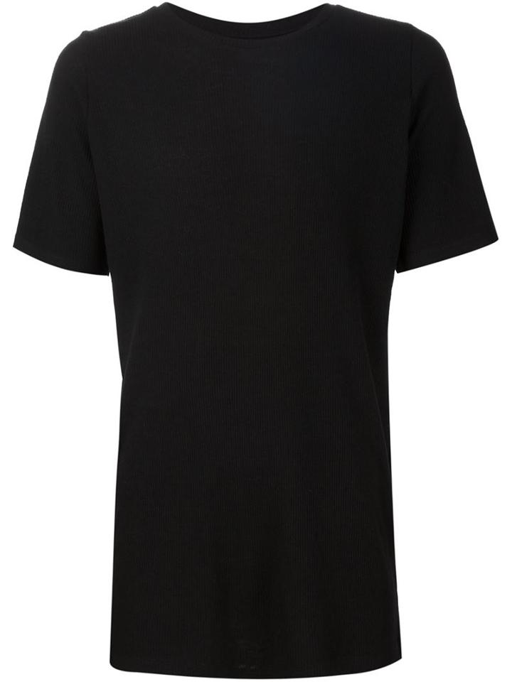 Judson Harmon Ribbed T-shirt, Men's, Size: Large, Black, Viscose/wool