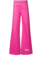 Msgm Hig Waist Trousers - Pink & Purple