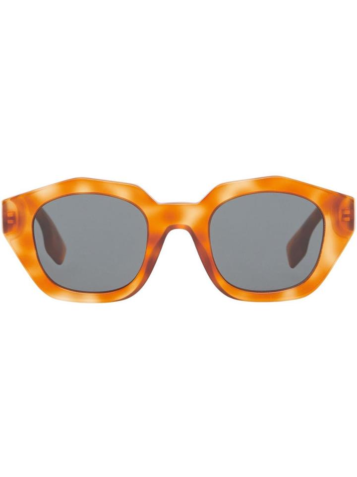 Burberry Eyewear Geometric Frame Sunglasses - Brown