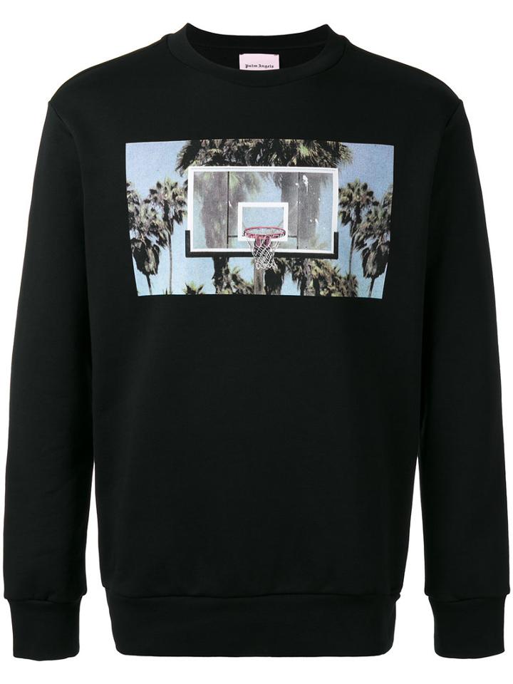 Palm Angels Buzer Beater Sweatshirt, Men's, Size: Small, Black, Cotton/spandex/elastane