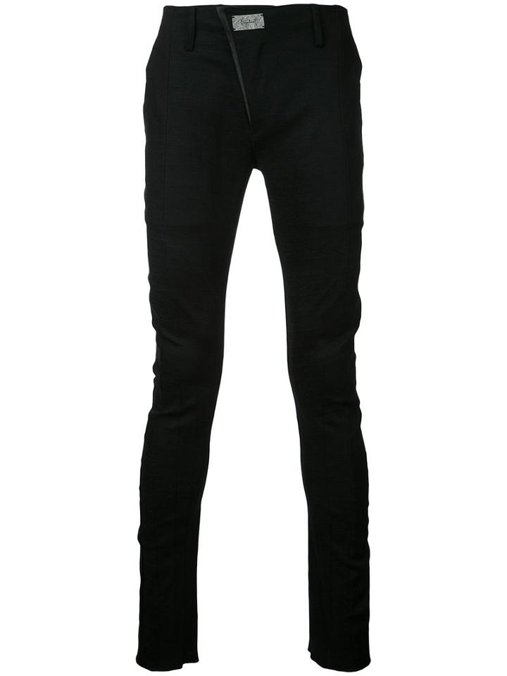 Fagassent - Crawling Cut Skinny Trousers - Men - Cotton/linen/flax - 4, Black, Cotton/linen/flax