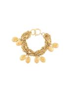 Chanel Pre-owned Oval Logo Charms Chain Bracelet - Gold