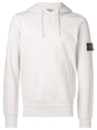 Stone Island Logo Patch Hoodie - Neutrals