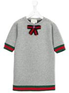 Gucci Kids Bow Detail Dress, Girl's, Size: 6 Yrs, Grey
