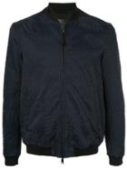 Emporio Armani Floral Jacquard Bomber Jacket - Blue
