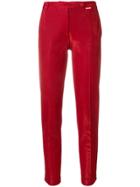 Styland Cropped Fitted Trousers - Red