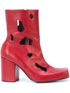 Charles Jeffrey Loverboy Cut-out Detail Heel Boots - Red