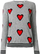 Chinti & Parker Cashmere All Over Heart Burst Sweater - Grey