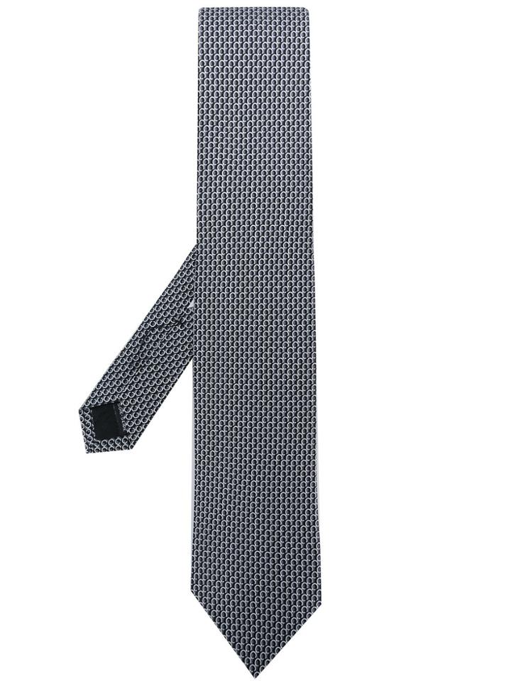 Salvatore Ferragamo 3d Gancio Print Tie - Black
