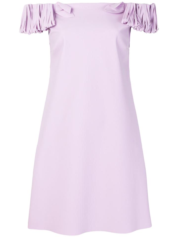 Chiara Boni La Petite Robe Shredded Sleeve Dress - Pink & Purple