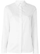 Akris Punto Classic Button Down Shirt, Women's, Size: 36, White, Cotton/linen/flax/spandex/elastane/viscose