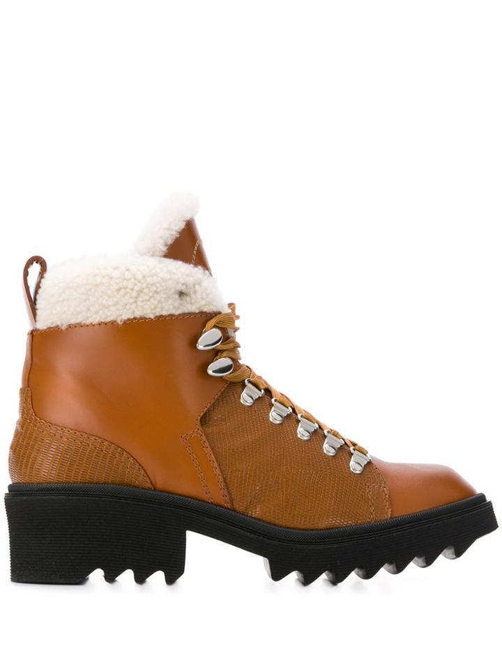 Chloé Bella Mountain Ankle Boots - Brown