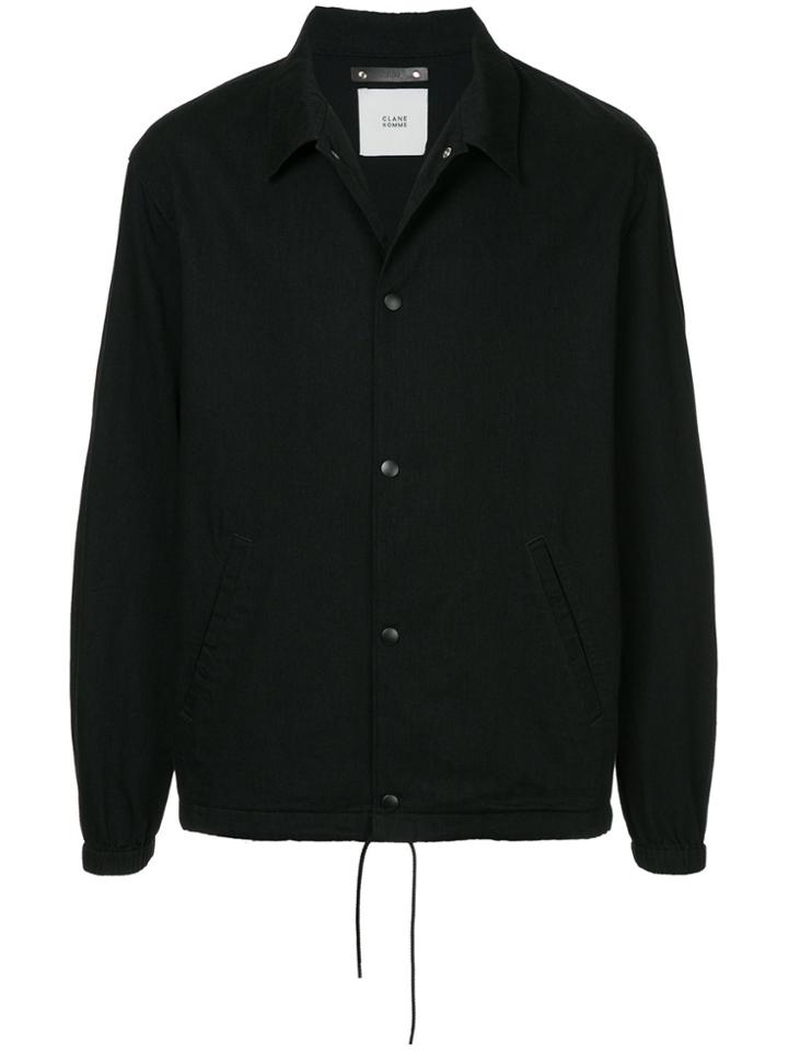 Clane Homme Outrock Print Shirt Jacket - Black