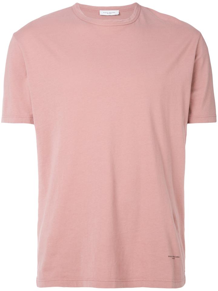 Paolo Pecora Logo Stamp T-shirt - Pink & Purple