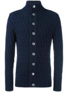 S.n.s. Herning 'stark' Cardigan, Men's, Size: Large, Blue, Merino/virgin Wool