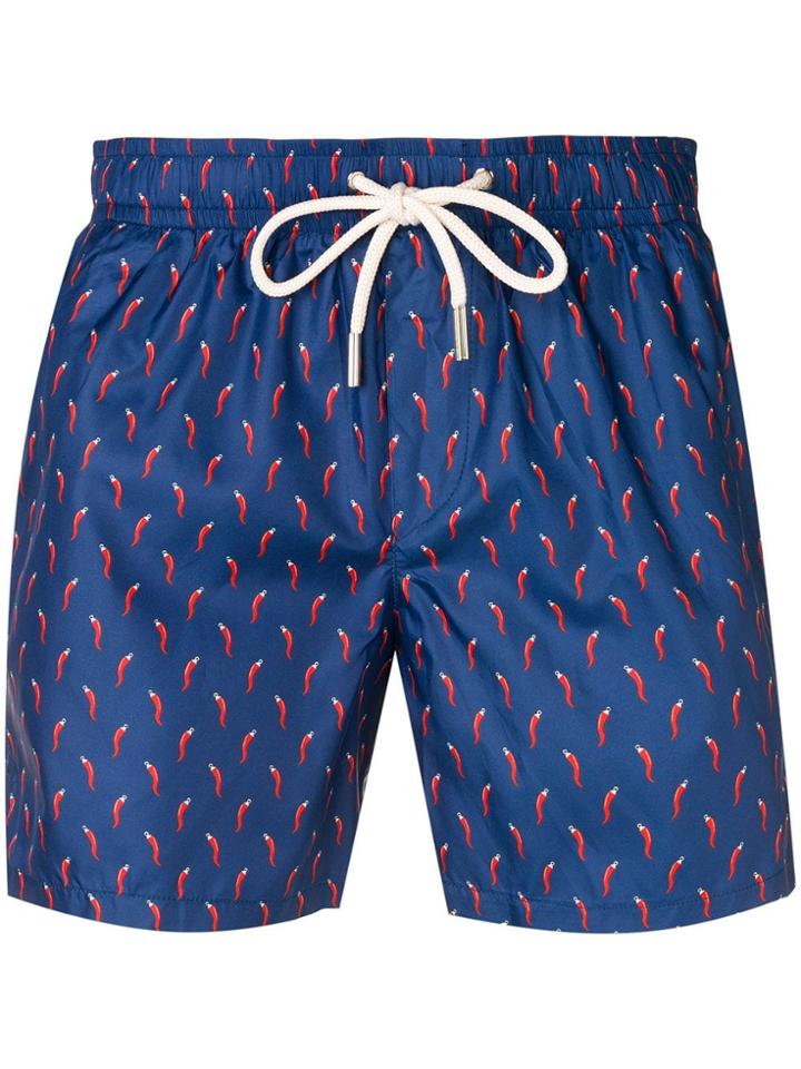 Fefè Chili Print Swim Shorts - Blue