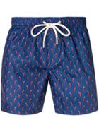 Fefè Chili Print Swim Shorts - Blue