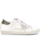 Golden Goose Deluxe Brand White & Khaki Superstar Sneakers