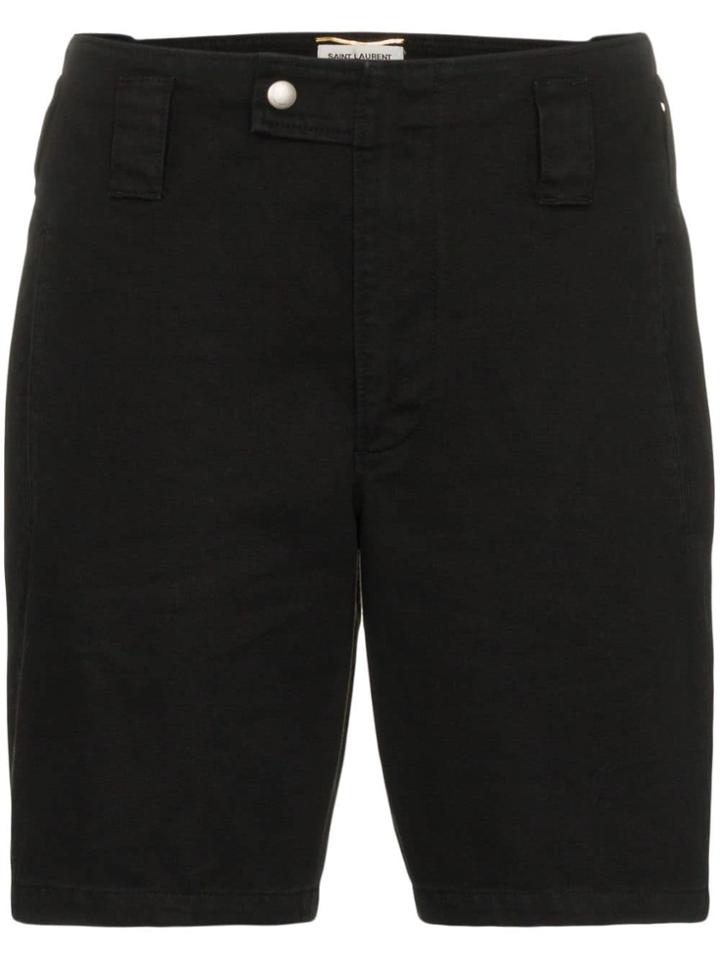Saint Laurent Knee Length Military Shorts - Black