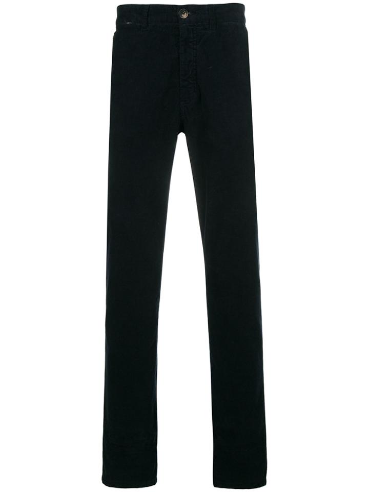 Eleventy Corduroy Straight Leg Trousers - Blue