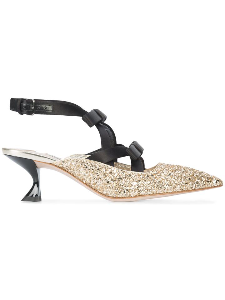 Miu Miu Slingback Glitter Pumps - Unavailable