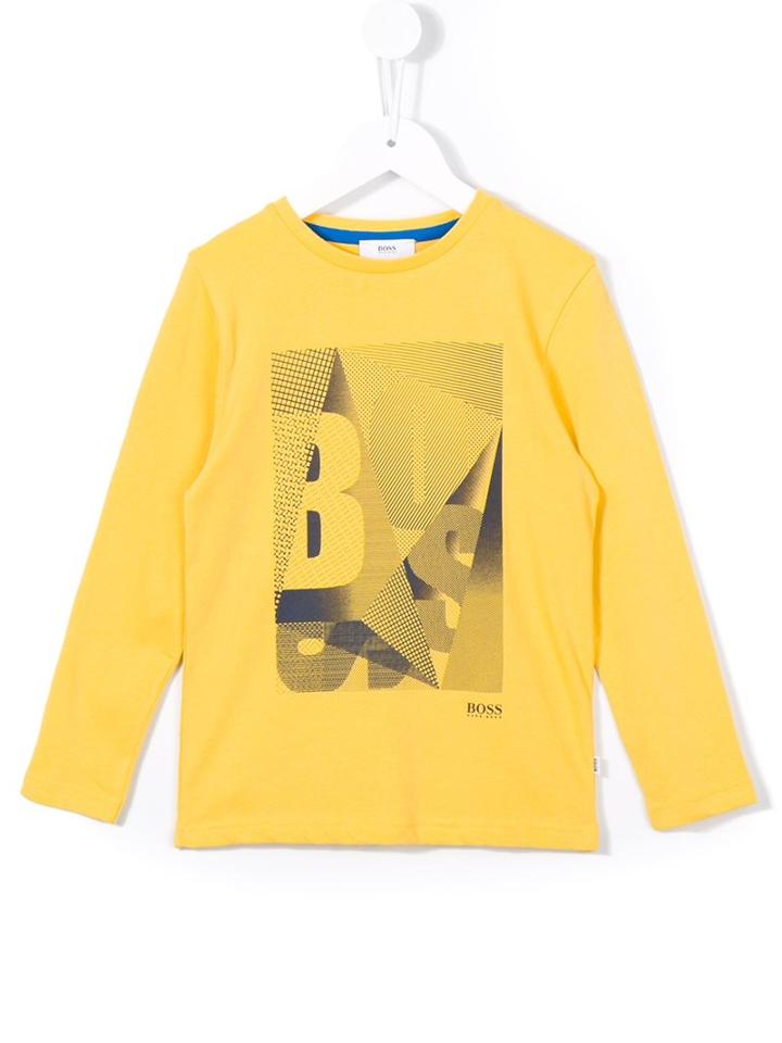 Boss Kids Dot Striped Polo Shirt