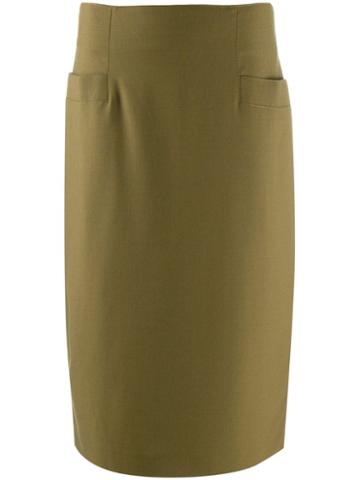 Ballantyne Vintage 1990's High Rise Straight Skirt - Green