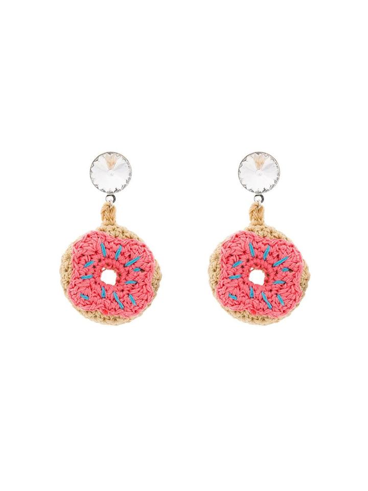 Venessa Arizaga Doughnut Earrings - Pink