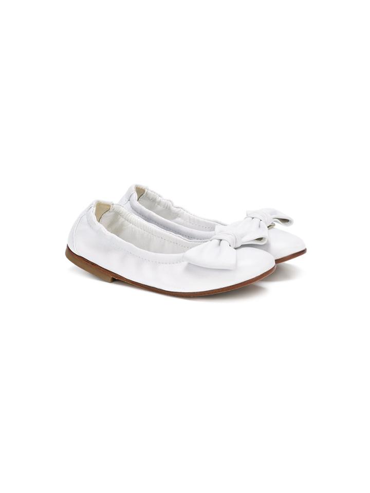 Montelpare Tradition Bow Detail Ballerinas - White
