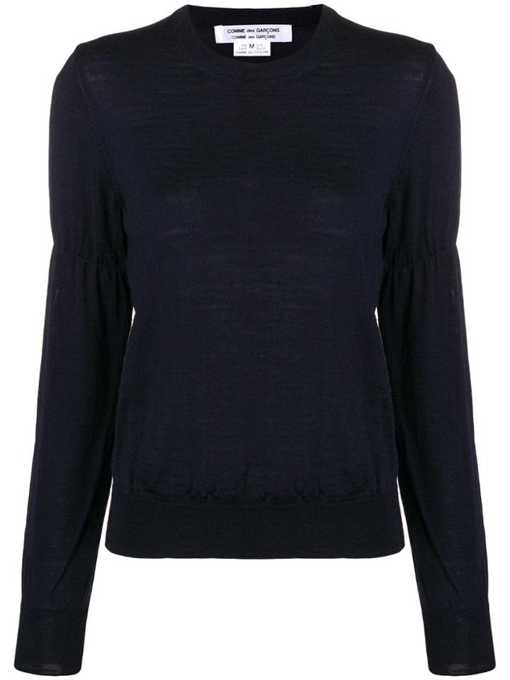 Comme Des Garçons Comme Des Garçons Long-sleeve Fitted Sweater - Blue