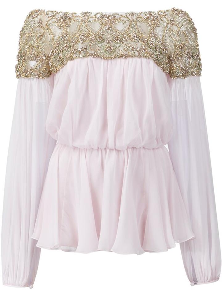 Marchesa Embellished Blouse