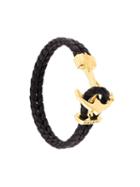 Nialaya Jewelry Anchor Bracelet, Men's, Size: Large, Black