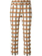 Incotex Checked Front Pleat Trousers