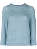 3.1 Phillip Lim Cropped Crew Neck Sweater - Blue