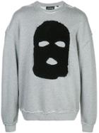 Mostly Heard Rarely Seen Hide And Seek Print Sweatshirt - Grey