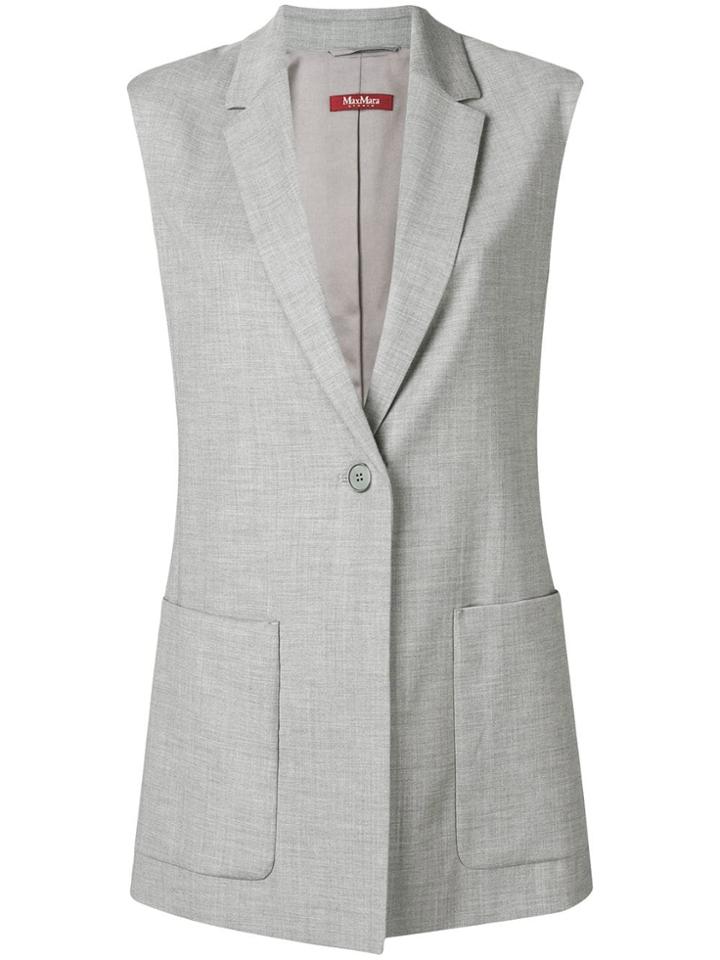 Max Mara Colomba Buttoned Gilet - Grey