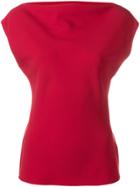 Theory Boat Neck Top - Red
