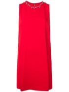 Boutique Moschino Piercing Neckline Mini Dress - Red