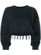 Mia-iam Cropped Sweatshirt - Black