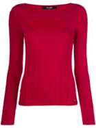 Twin-set Slash Chest Sweater - Red