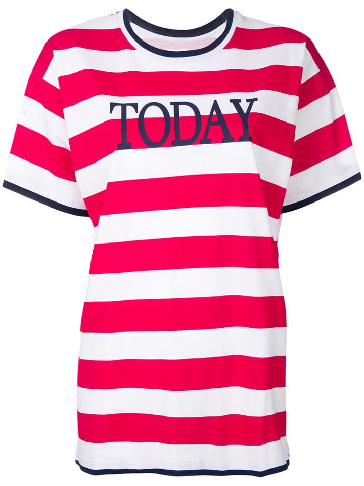Alberta Ferretti Striped T-shirt - Red
