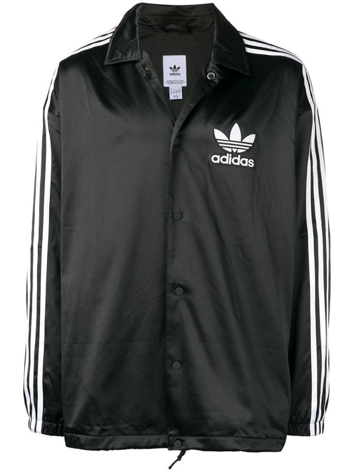 Adidas Contrast Logo Jacket - Black