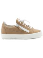 Giuseppe Zanotti Design May London Low-top Sneakers, Women's, Size: 36.5, Nude/neutrals, Calf Leather/rubber