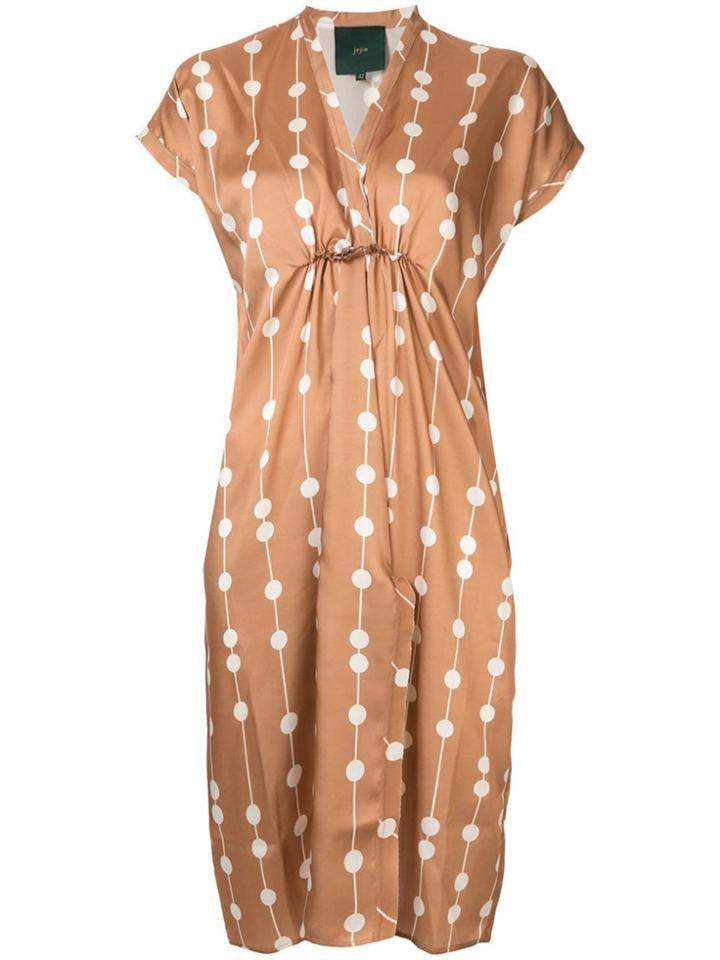 Jejia Dots V-neck Dress - Brown