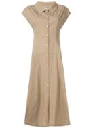 Le Ciel Bleu Long Shirt Dress - Brown