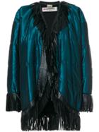 Yves Saint Laurent Vintage Fringed Trim Jacket - Blue
