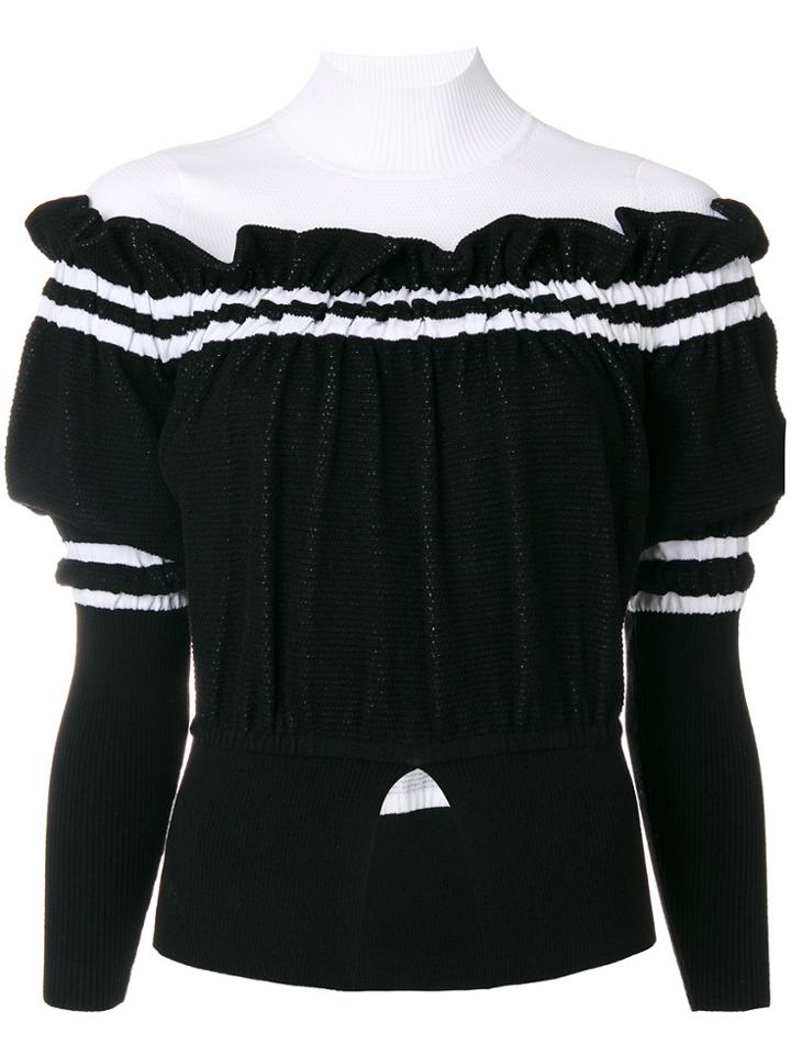 3.1 Phillip Lim Ruffled Turtleneck Top - Black
