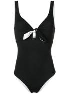 Fisico Bow Detail Swimsuit - Black