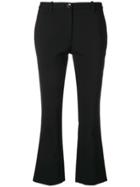 Nine In The Morning Flared Cropped Trousers - Black
