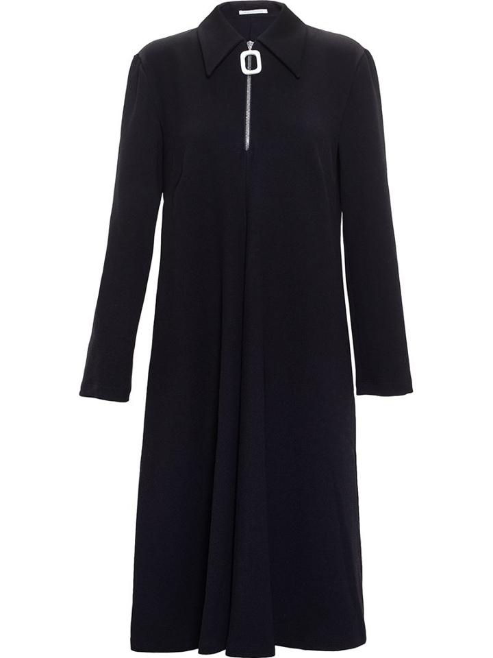 J.w.anderson Collared Zip Dress, Women's, Size: 12, Black, Polyester/spandex/elastane/viscose